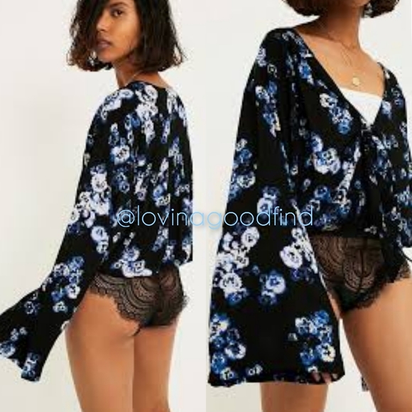 FREE PEOPLE Fourties Feel Bodysuit Black Combo EUC sz XS - Picture 16 of 16